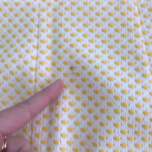 !HP! ❤️ Club Monaco Textured Yellow Dotted Mini Skirt Size 2 - Picture 6 of 12